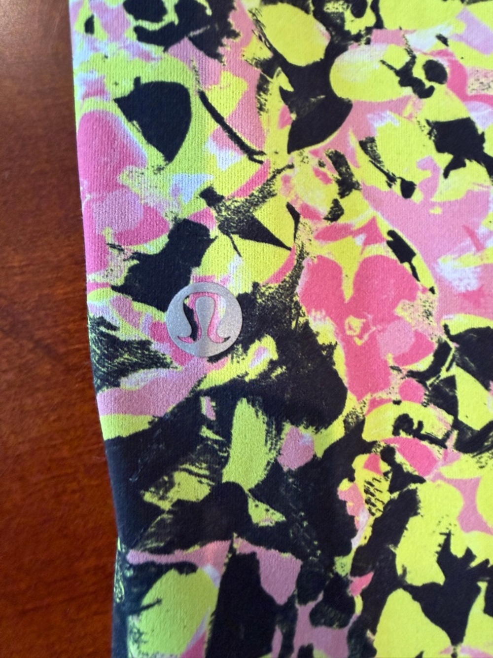 Lululemon Leggings Pink, Yellow & Black Size 4 - Picture 3 of 6